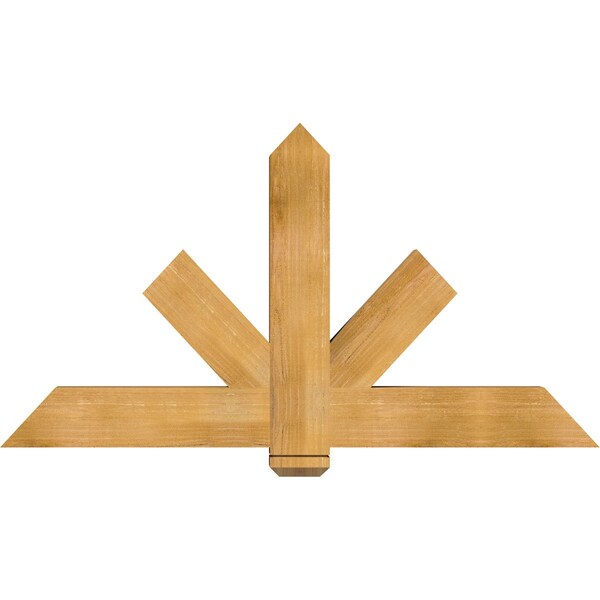 Ekena Millwork Kennewick Rough Sawn Timber Gable Bracket, Western Red Cedar, 60"W x 32"H x 4"D x 6"F, 13/12 Pitch GBW060X32X0406KEN00RWR - main